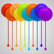 Colored paint drips vector background