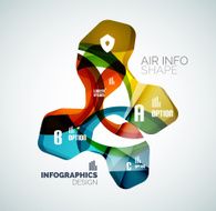 Modern fresh wave business infographics N22