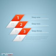 Modern business steps origami style options banner N2