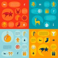 Christmas flat infographic N62