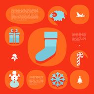 Christmas flat infographic N64