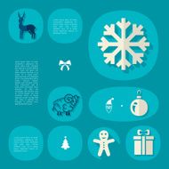 Christmas flat infographic N68
