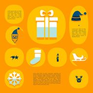 Christmas flat infographic N70