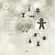 Christmas infographic with unfocused background N79