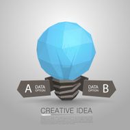 Lamp polygonal 3d idea