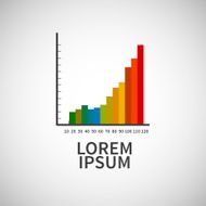 Icon flat graph element design