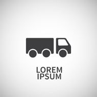 Icon flat element design truck