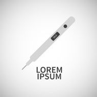 Icon flat element design thermometer