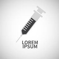Icon flat element design syringe
