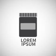Icon flat element design bubble ointment