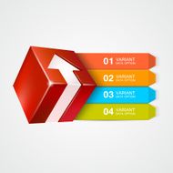 Vector box with arrow Infographics concept