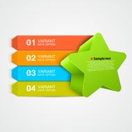 Vector green star Infographics concept