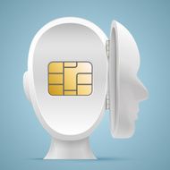 Sim card in an open mind