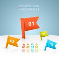 Colored flags on a white background N2