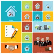 Business And Real Estate Flat Icon Set