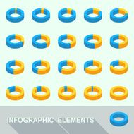 Infographic elements - circle diagrams N3