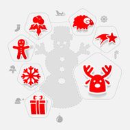 Christmas sticker infographic N33