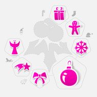 Christmas sticker infographic N36