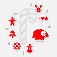Christmas sticker infographic N39