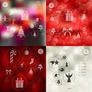 Christmas infographic with unfocused background N84