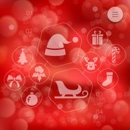 Christmas infographic with unfocused background N85