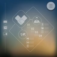 business infographic with unfocused background N112