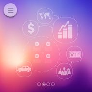 business infographic with unfocused background N113