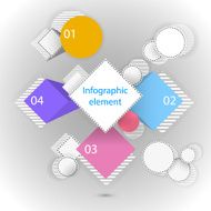 Infographic elements Circles and squares