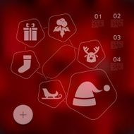 Christmas infographic with unfocused background N91