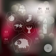 Christmas infographic with unfocused background N93