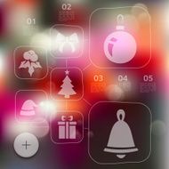 Christmas infographic with unfocused background N94