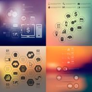 business infographic with unfocused background N116