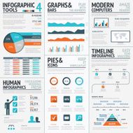 Financial infographics and finance graphic vector elements