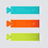 Abstract business info graphics template with icons N43