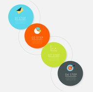 Abstract business info graphics template with icons N44