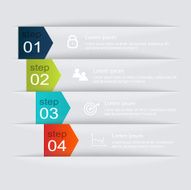 Abstract business info graphics template with icons N46