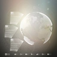 World globe Infographic template for business design abstract background vector N3