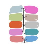 Art tree with frames infographic concept N3