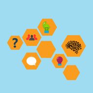 Set of vector symbols for infographic eps