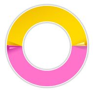 Two steps Retro Round Infographic