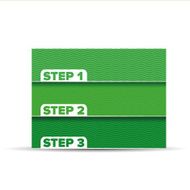 One two three - vector waves progress steps