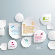Infographic White Abstract Drops