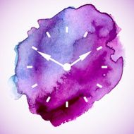 The watch dial on watercolor spot N2