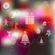 Christmas infographic with unfocused background N99
