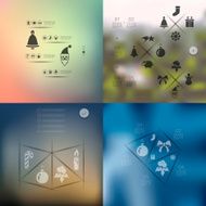 Christmas infographic with unfocused background N100