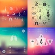 medicine infographic with unfocused background N12