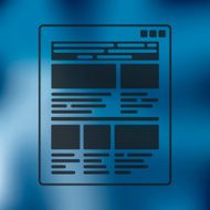 interface icon on blurred background