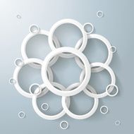 Infographic White Rings Flower