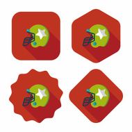 american football helmet flat icon with long shadow eps10 N17