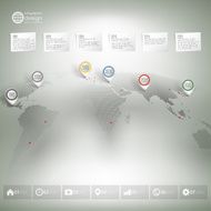 World map with pointer marks Infographic for business design and N4
